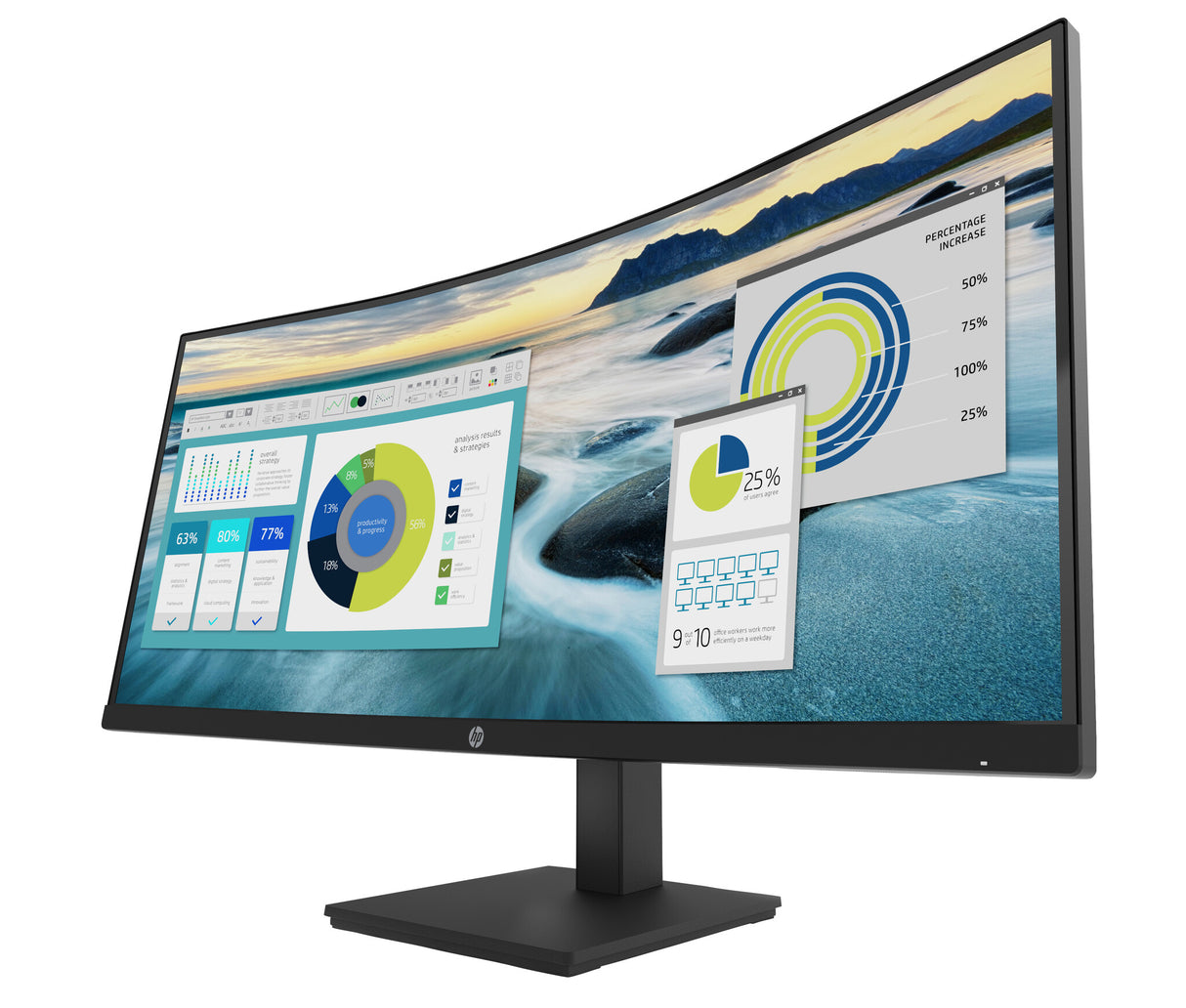 HP P34hc G4 WQHD USB-C Curved Monitor