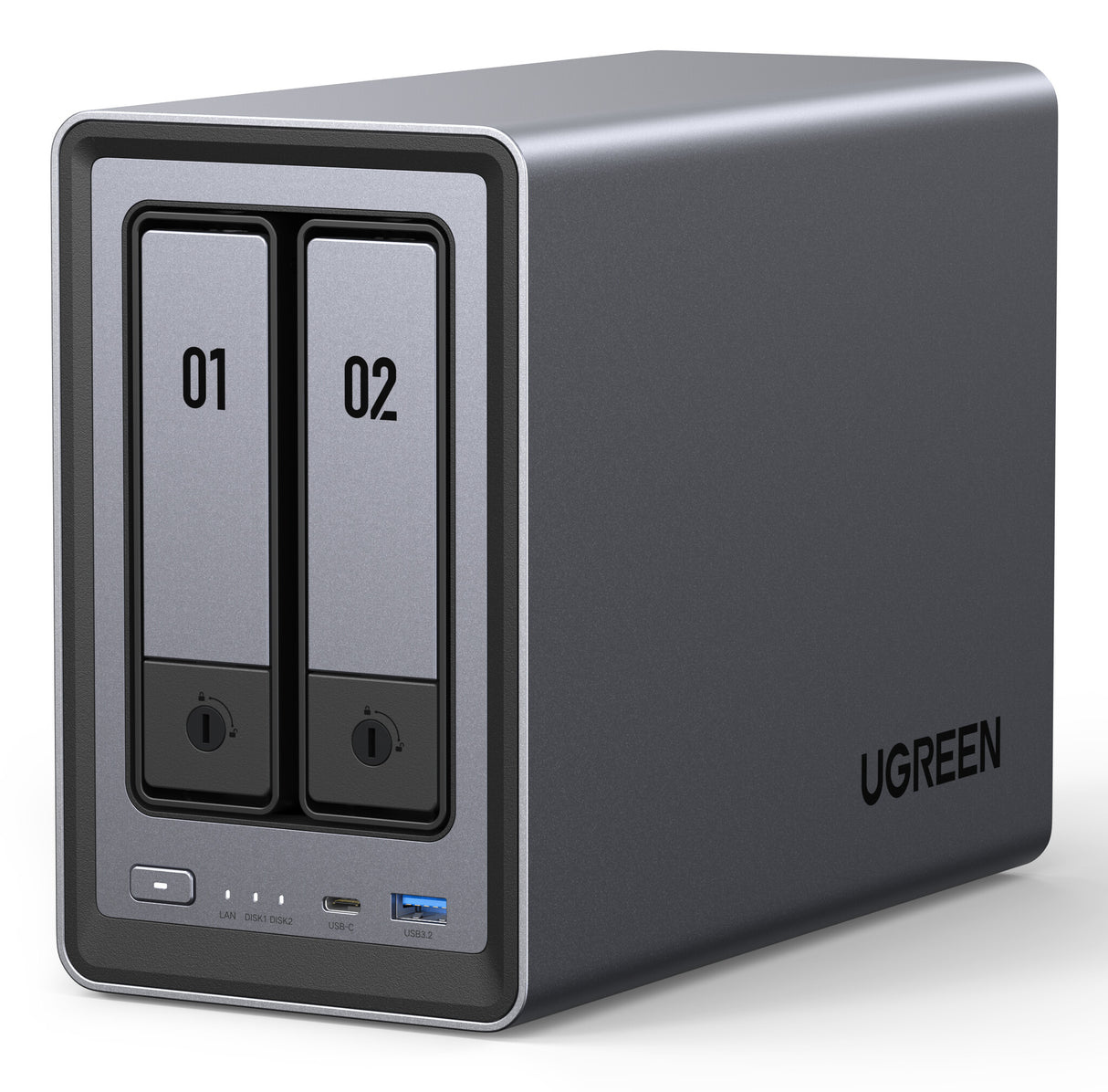 Ugreen NASync DXP2800 NAS Desktop Intel® N N100 8 GB DDR5 0 TB UGOS Pro Aluminium