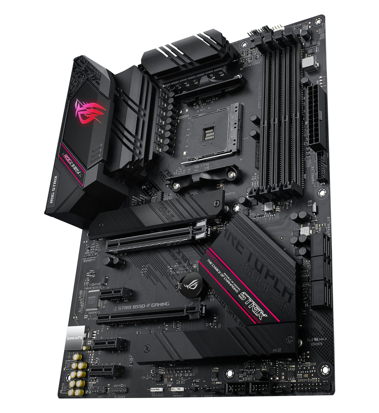 Asus ROG STRIX B550-F GAMING, AMD B550, AM4, ATX, 4 DDR4, HDMI, DP, XFire, 2,5 Go LAN, éclairage RVB, M.2