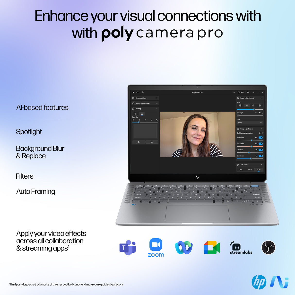 HP OmniBook Ultra 14-fd0002na Copilot+ PC AMD Ryzen AI 9 365 Laptop 35.6 cm (14") Touchscreen 2.2K 32 GB LPDDR5x-SDRAM 1 TB SSD Wi-Fi 7 (802.11be) Windows 11 Home Silver