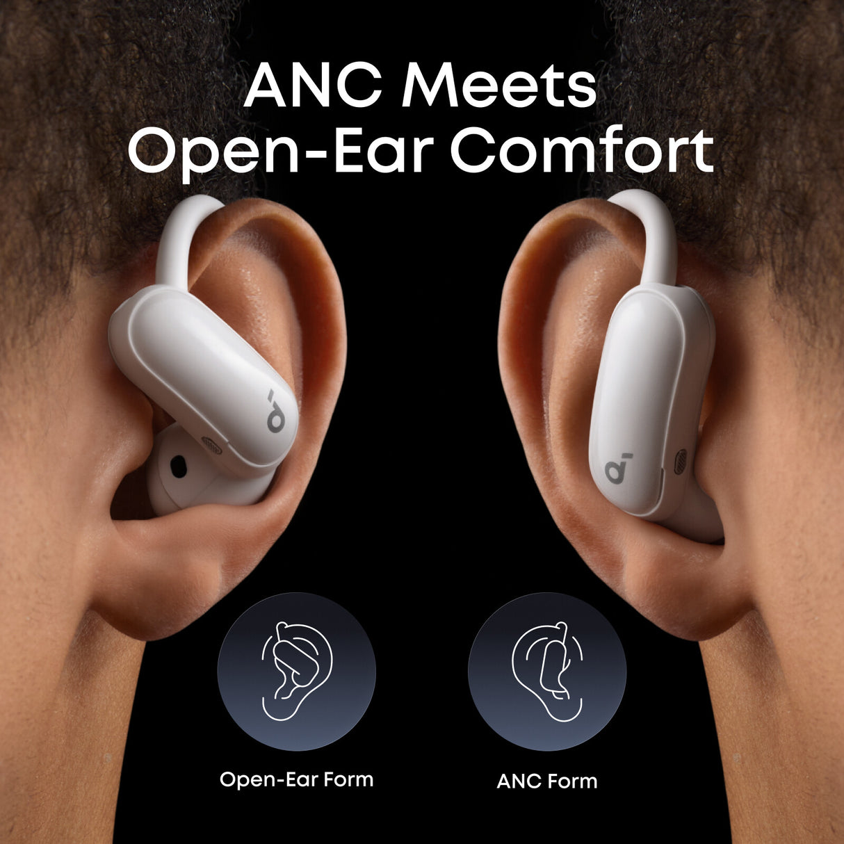 Soundcore AeroFit 2 Pro 2-in-1 Hybrid Earbuds, White