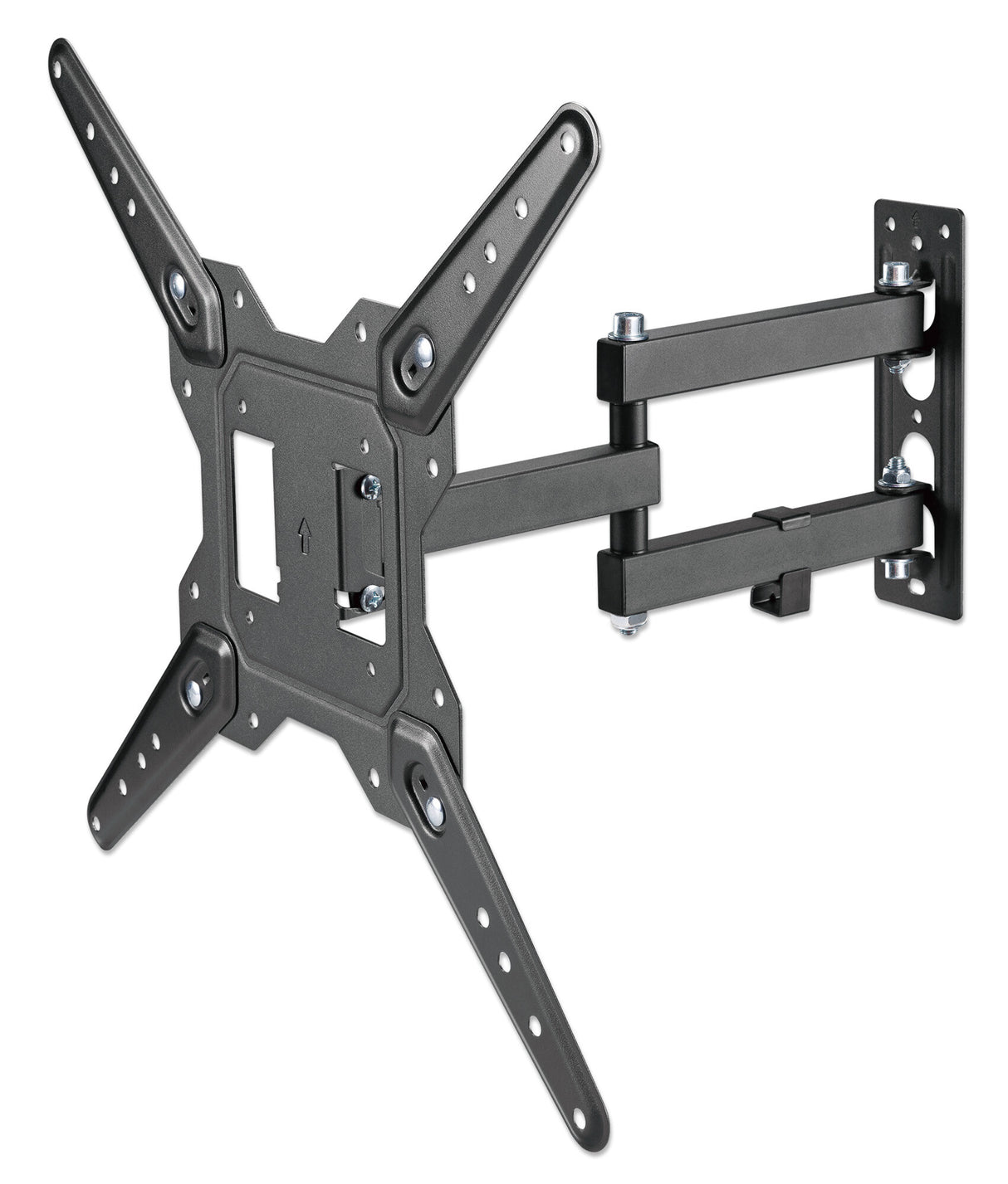 Manhattan Wall Mount for TV & Monitors (Full Motion), For screens 32" to 55", VESA compatability: all between 100x100mm and 400x400mm - check the dimensions of the four mounting holes on back of screen to ensure it fits, Max 30kg, Black, Bracket