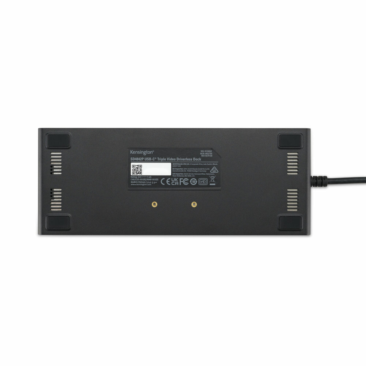 Kensington SD4842P EQ USB-C 10Gbps Triple Video Driverless Docking Station with 100W Power Delivery