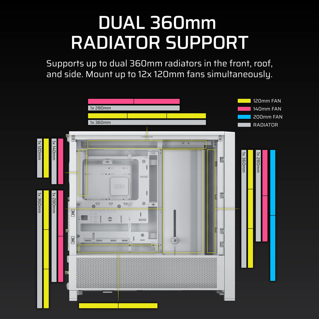 Corsair FRAME 4000D Midi Tower White