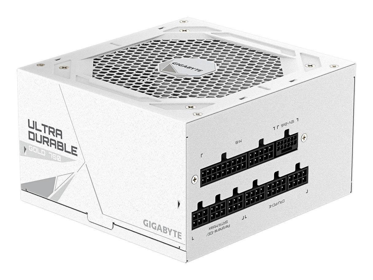 GIGABYTE UD750GM PG5 V2 ICE Power Supply Unit- PCIe Gen 5.1, 80 PLUS Gold, Fully Modular Design, 120mm Fan, ATX 3.1 compatible, EU Plug