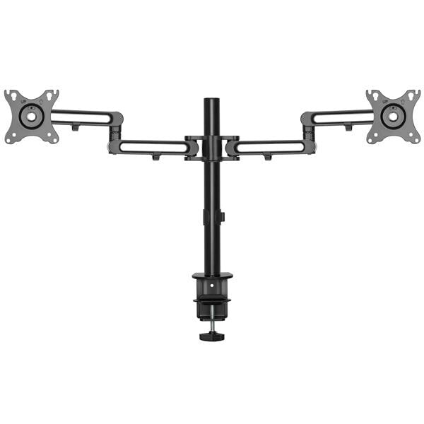 StarTech.com Desk Mount Dual Monitor Arm - Desk Clamp VESA Compatible Monitor Mount for up to 32 inch Displays - Ergonomic Articulating Monitor Arm - Height Adjustable/Tilt/Swivel/Rotating