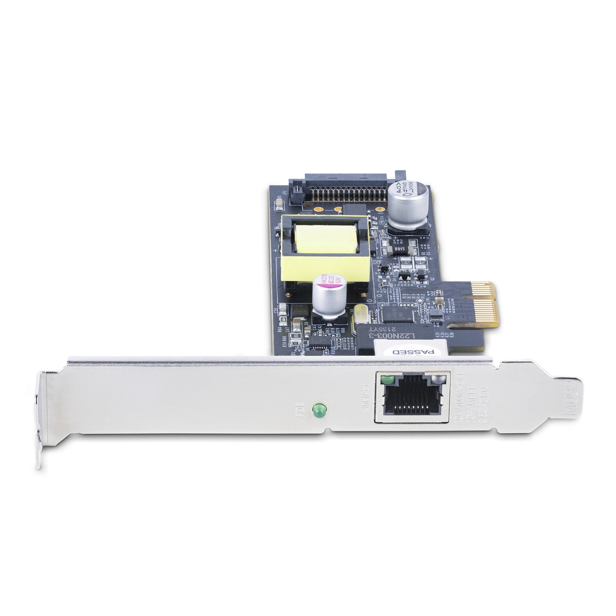 StarTech.com 1-Port 2.5Gbps NBASE-T PoE Network Card, Intel I225-V, 802.3af/at PoE+ Multi-Gigabit NIC, PCI Express Server LAN Card, SATA Powered Desktop Ethernet Interface - Supports Windows, Linux
