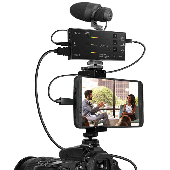 j5create JVA06 Dual HDMI™ Video Capture Card, 1920*1080 Video Capture Resolution, 3 x HDMI ports and 2 x USB ports, Black