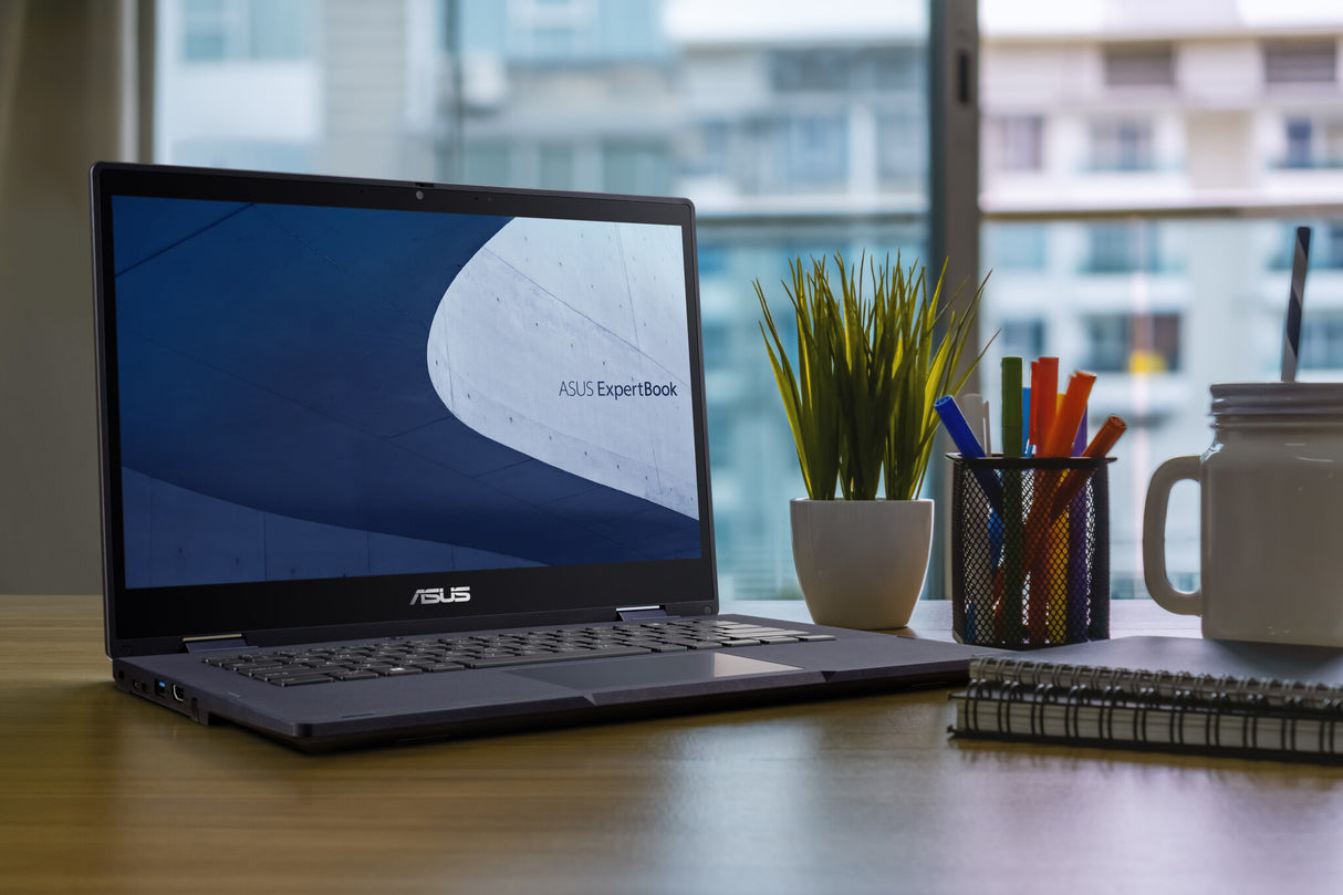 ASUS ExpertBook B3 Flip B3402FV-EC582XA Intel Core 5 120U Hybrid (2-in-1) 35.6 cm (14") Touchscreen Full HD 8 GB DDR4-SDRAM 256 GB SSD Wi-Fi 6E (802.11ax) Windows 11 Pro Education Black