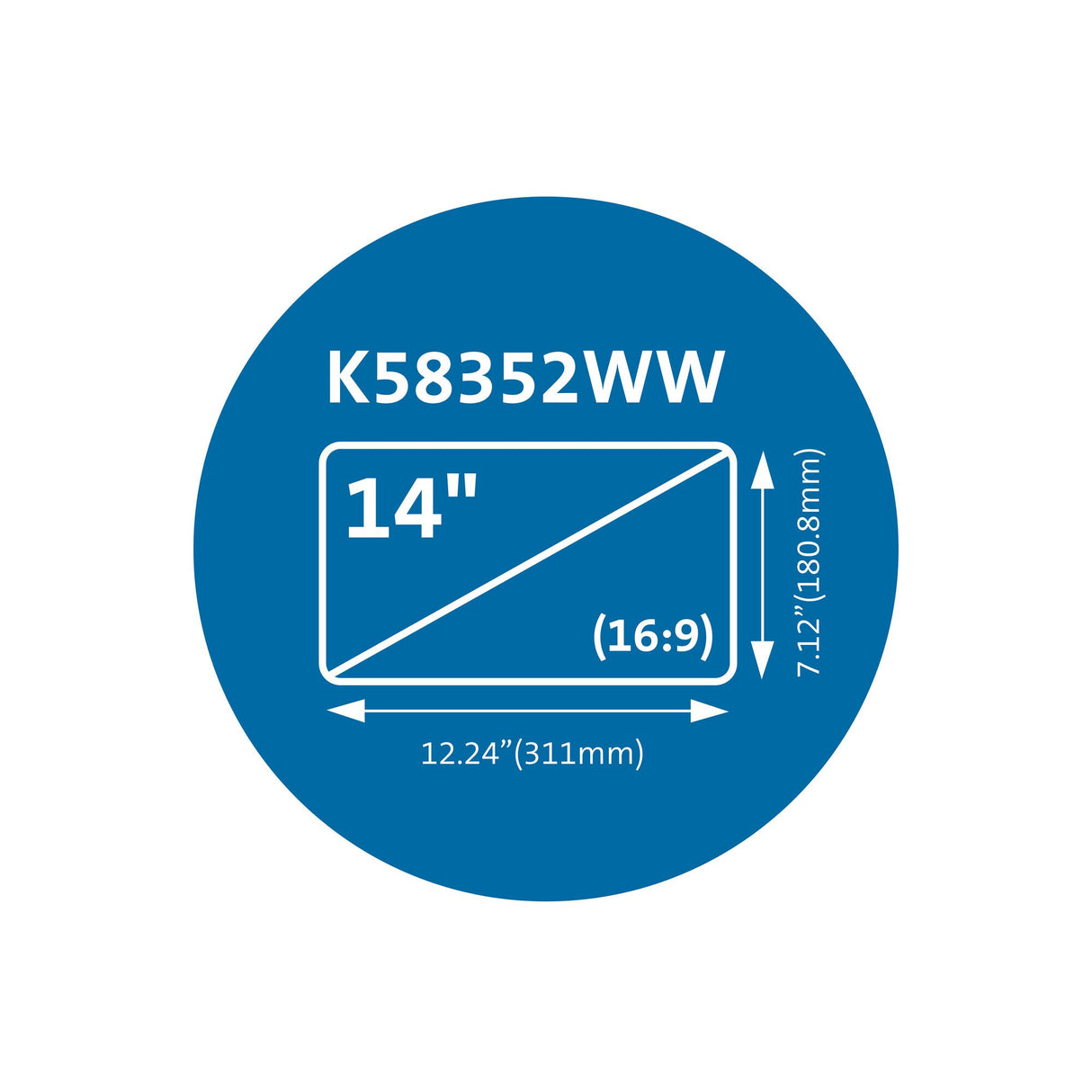 Kensington MagPro Magnetic Privacy Screen Filter for Laptops 14" (16:9)