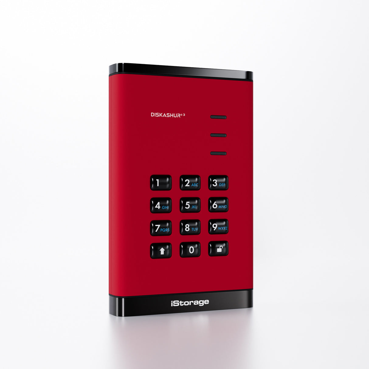 iStorage diskAshur³ HDD 5TB Red | Secure Portable Hard Drive | FIPS 140-3 Level 3 Complaint |Common Criteria EAL 5+ | PIN protected | AES-XTS 256-bit hardware encryption | GDPR, TAA Compliant | Dust/Water Resistant |