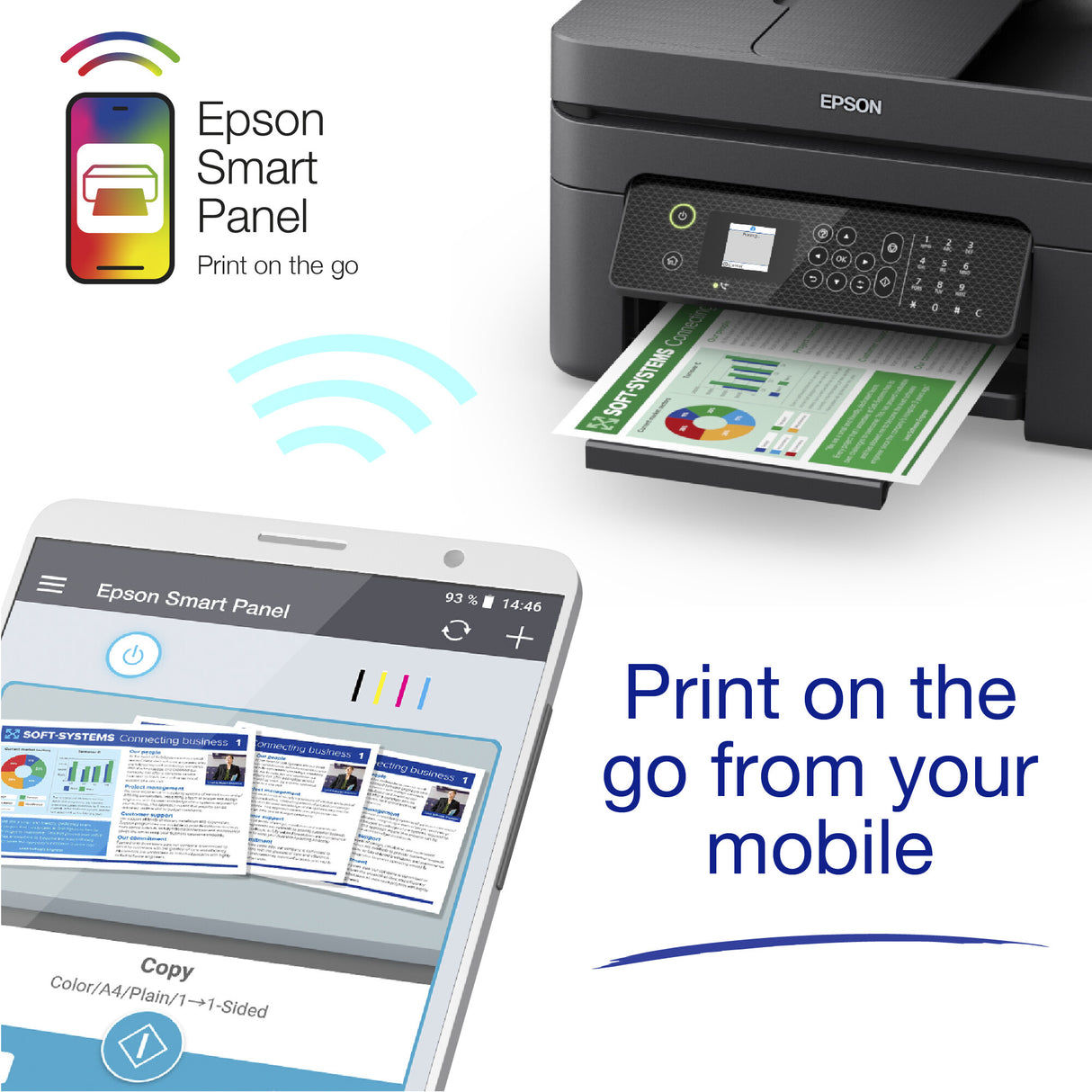 Epson WorkForce WF-2930DWF C11CK63401 Impresora InkJet ADF, Multifunción, WiFi/USB, Dúplex