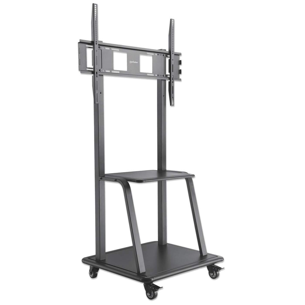 Manhattan Trolley Mount Stand for TV & Monitors, For screens 37" to 100", VESA compatability: all between 200x200 to 800x600mm - check the dimensions of the four mounting holes on back of screen to ensure it fits, Max 150kg, Black, LFD, Stand, Bracket