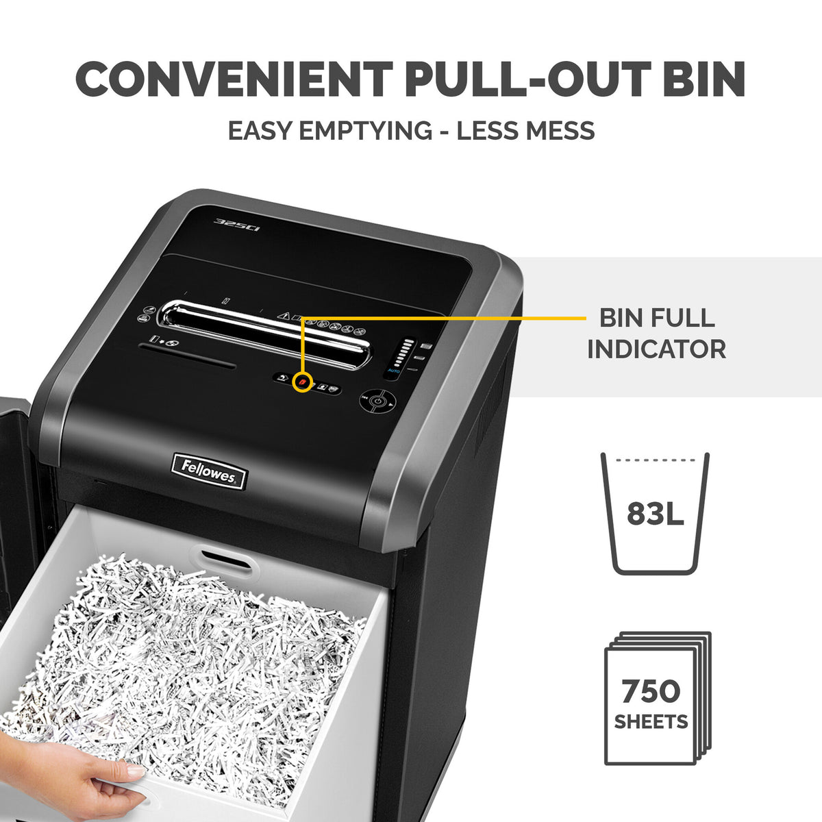 Fellowes Powershred C-325Ci - Shredder - cross-cut - 4 x 38 mm - P-4