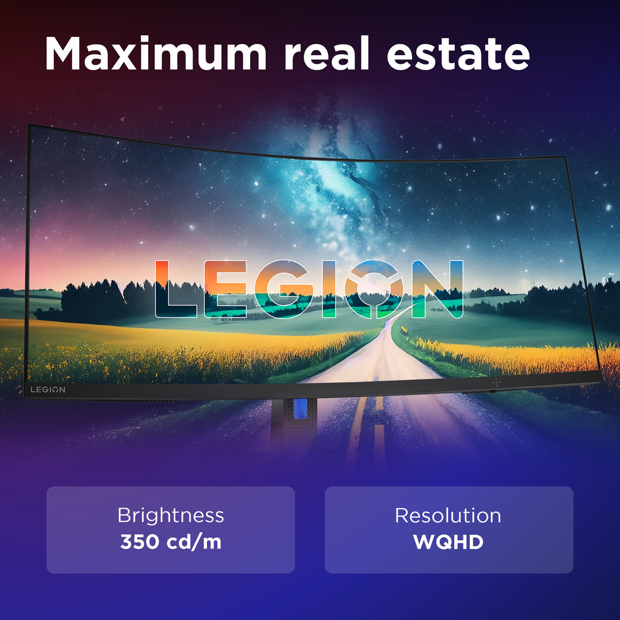 Lenovo Legion R34w-30 computer monitor 86.4 cm (34") 3440 x 1440 pixels Wide Quad HD LCD Black