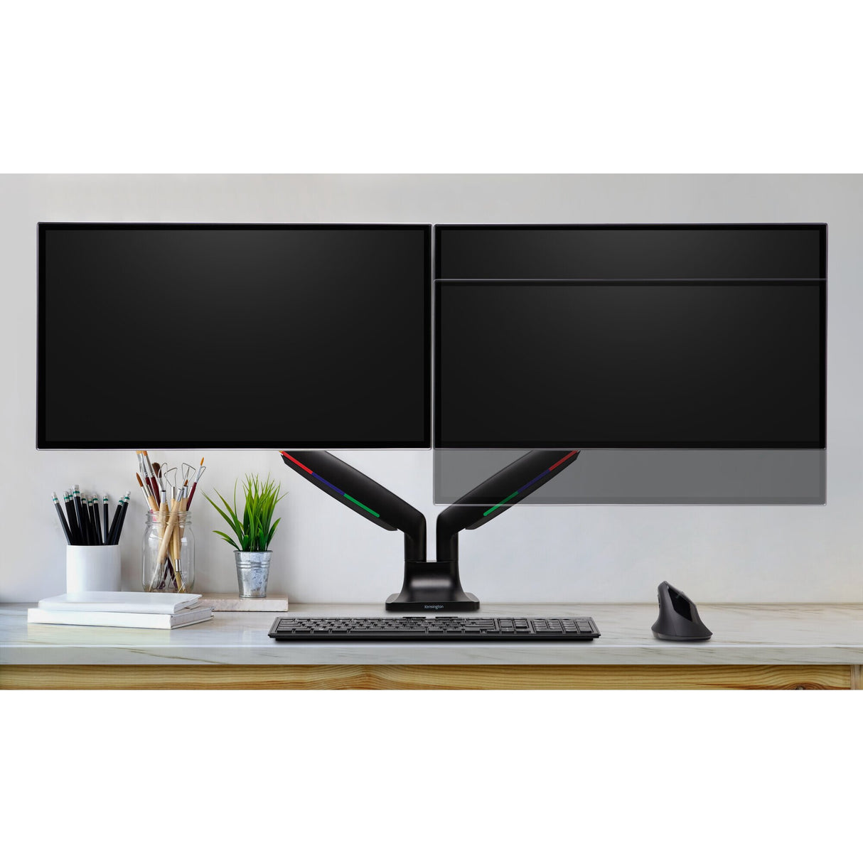 Kensington SmartFit One-Touch Height-Adjustable Dual Monitor Arm