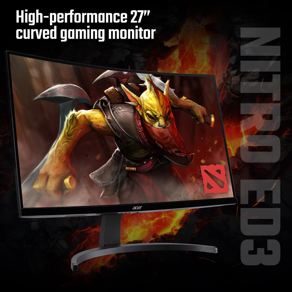 Acer NITRO XZ0 Nitro XZ340CURX0bmiiphx - 34'', WQHD (3440x1440), 200Hz, 1ms, 21:9, 1500R Curve, ZeroFrame, VA, Black