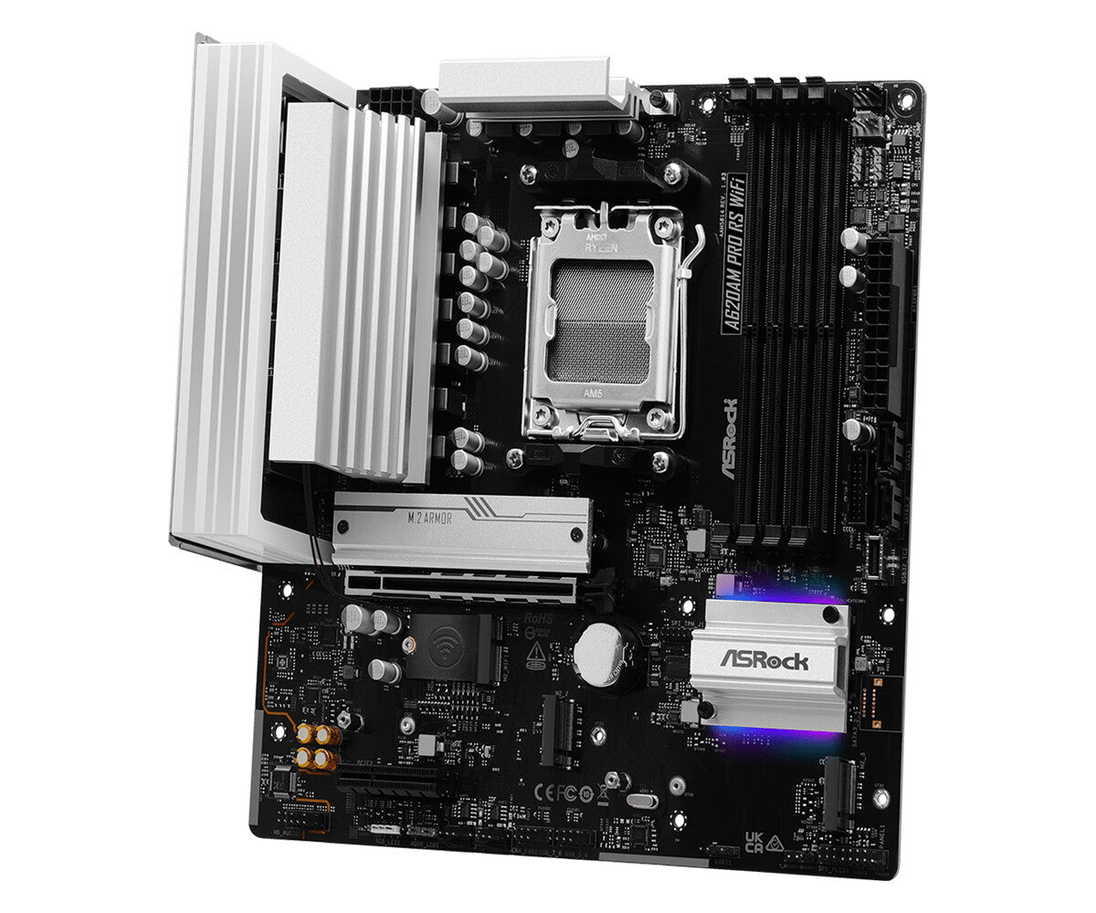 Asrock A620AM Pro RS WiFi AMD A620A Socket AM5 micro ATX