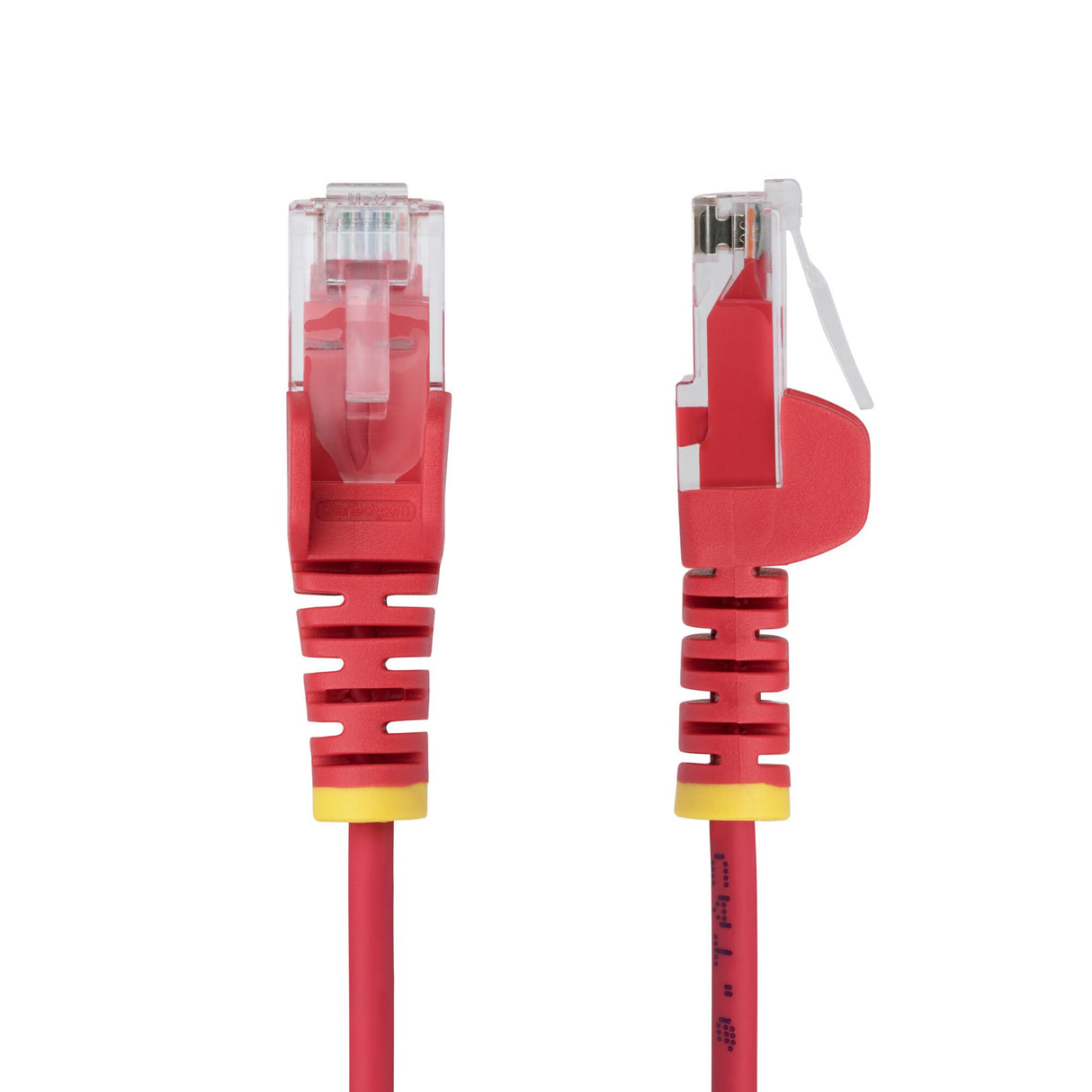 StarTech.com 15m Red Slim CAT6 Ethernet Cable, Snagless, 100W PoE, UTP, LSZH, 28AWG Pure Bare Copper Wire, Slim RJ45 Network Patch Cord w/Strain Reliefs, Fluke Tested