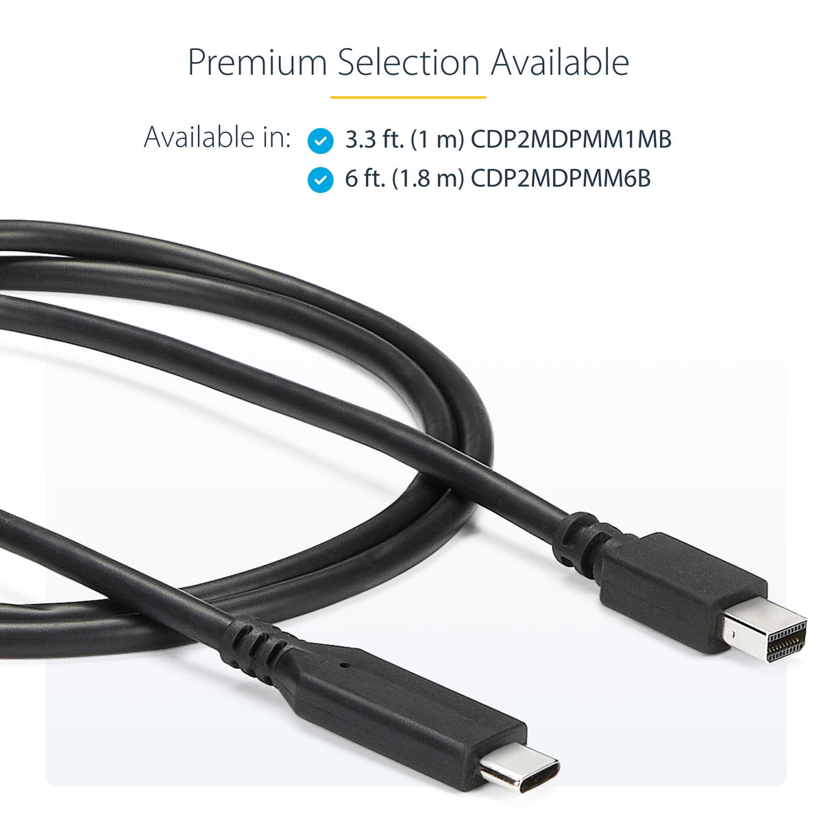 StarTech.com 1 m (3.3 ft.) USB-C to Mini DisplayPort Cable - 4K 60Hz - Black