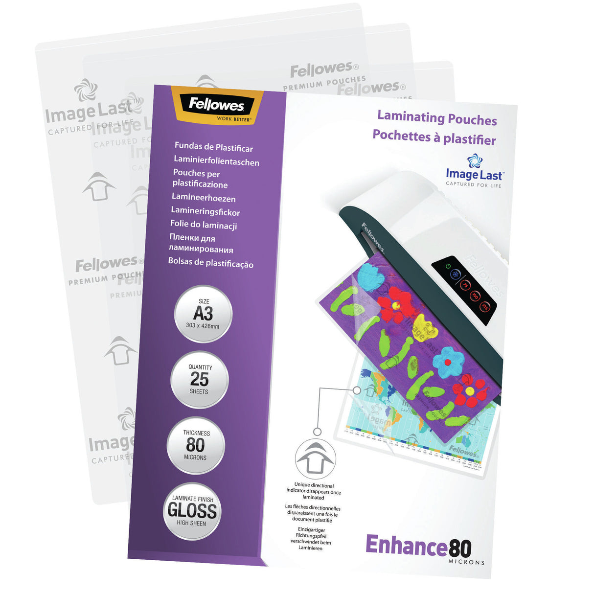Fellowes ImageLast A3 80 Micron Laminating Pouch - 25 pack