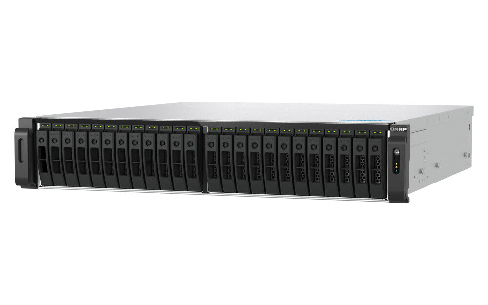 QNAP TS-H3077AFU-R7-64G NAS/storage server Rack (2U) AMD Ryzen™ 5 64 GB DDR5 0 TB QuTS hero Black, Metallic