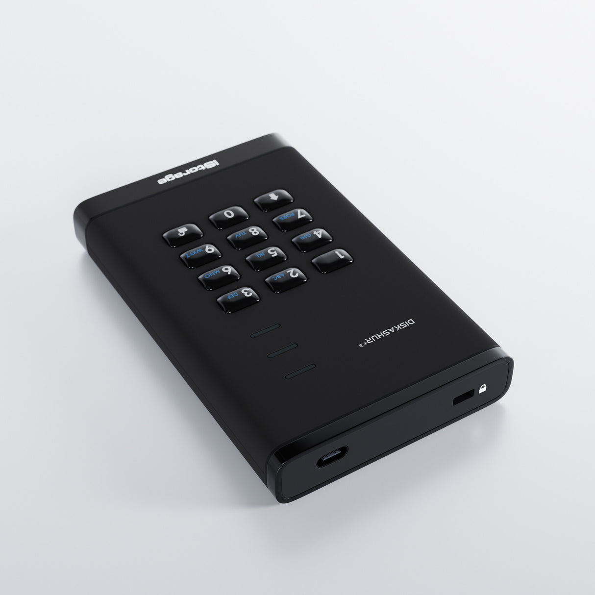 iStorage diskAshur³ SSD 8TB Black | Secure Portable Solid State Drive | FIPS 140-3 Level 3 Complaint |Common Criteria EAL 5+ | PIN protected | AES-XTS 256-bit hardware encryption | GDPR, TAA Compliant | Dust/Water Resistant |