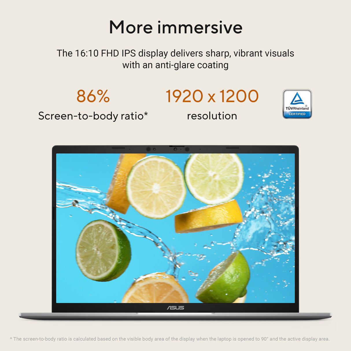 ASUS Vivobook S 14 M3407HA-LY008W AMD Ryzen™ 5 220 Laptop 35.6 cm (14") WUXGA 16 GB DDR5-SDRAM 512 GB SSD Wi-Fi 6 (802.11ax) Windows 11 Home Silver