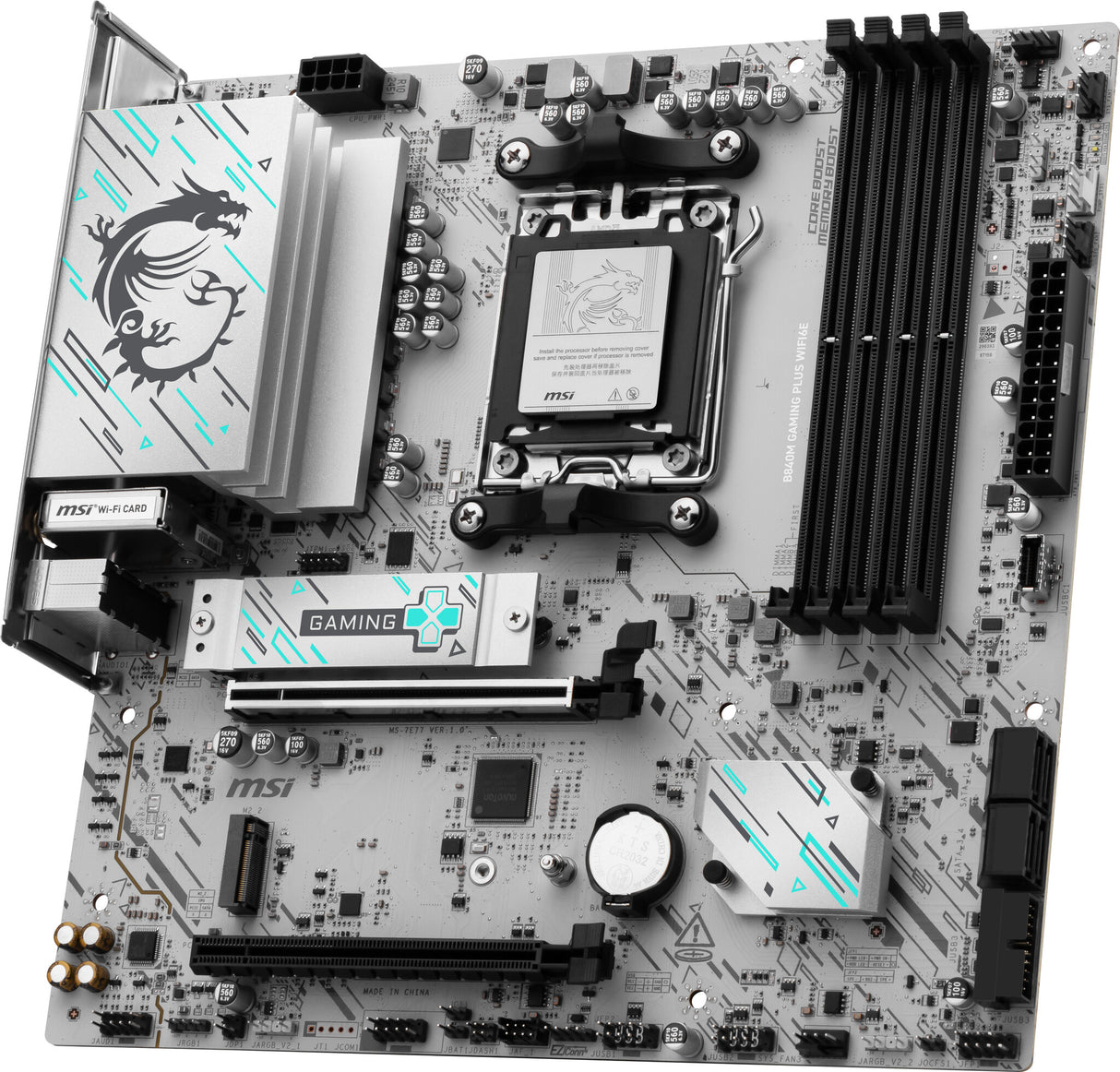 MSI B840M GAMING PLUS WIFI6E motherboard AMD B840 Socket AM5 micro ATX