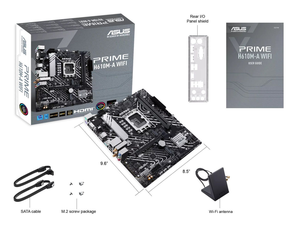 ASUS PRIME H610M-A WIFI Intel H610 LGA 1700 micro ATX