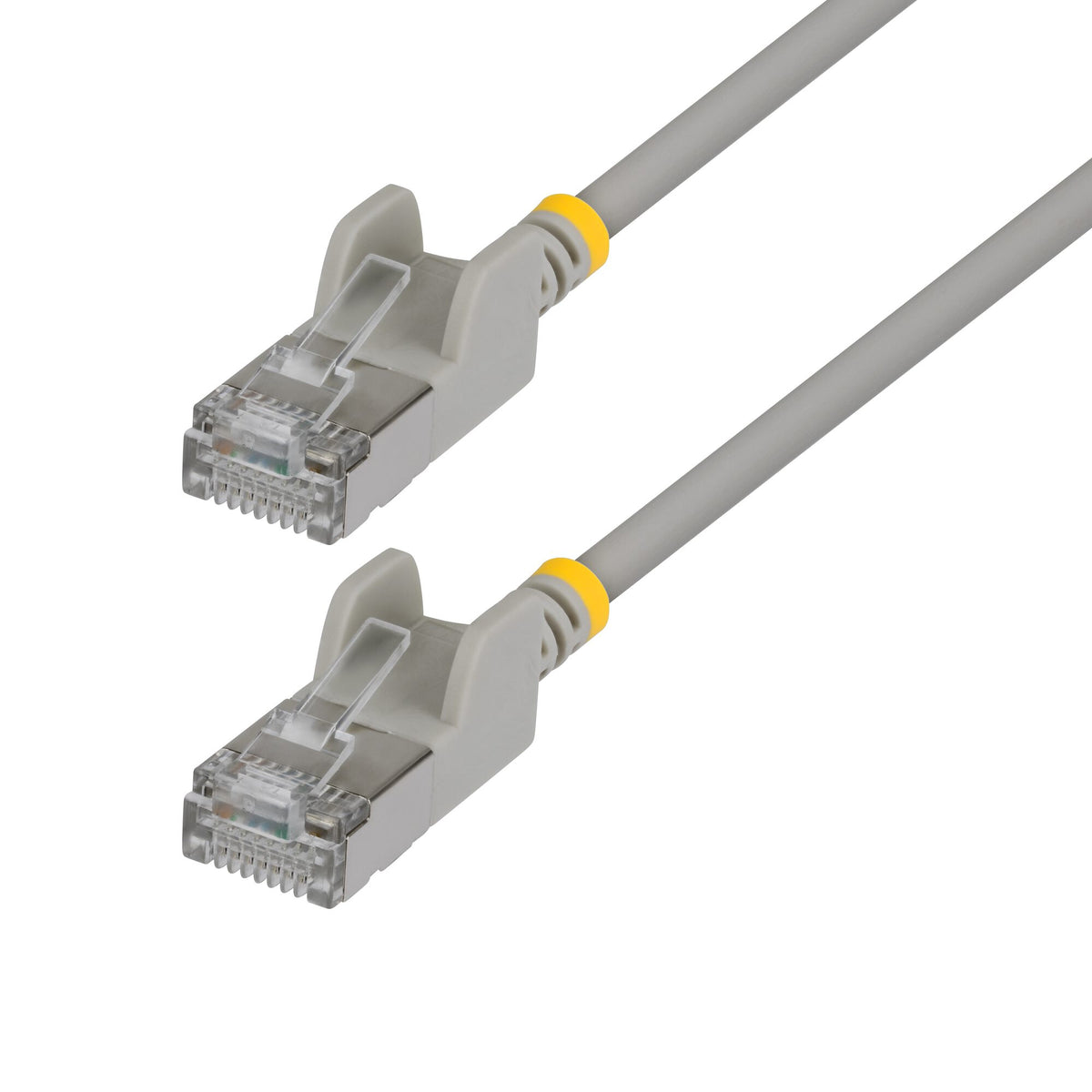 StarTech.com 30cm Gray Ultra Slim Cat6A Ethernet Cable, 10 Pack, Snagless, FTP, Pure Bare Copper Wire, 34AWG Ultra Slim RJ45 Network Patch Cord, Individually Tested