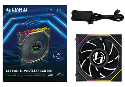 Lian Li Uni Fan TL120 LCD Reverse Blade Wireless Computer case 12 cm Black 1 pc(s)