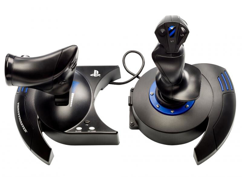 Thrustmaster T.Flight Hotas 4 Black, Blue USB Joystick Digital PC, PlayStation 4, PlayStation 5