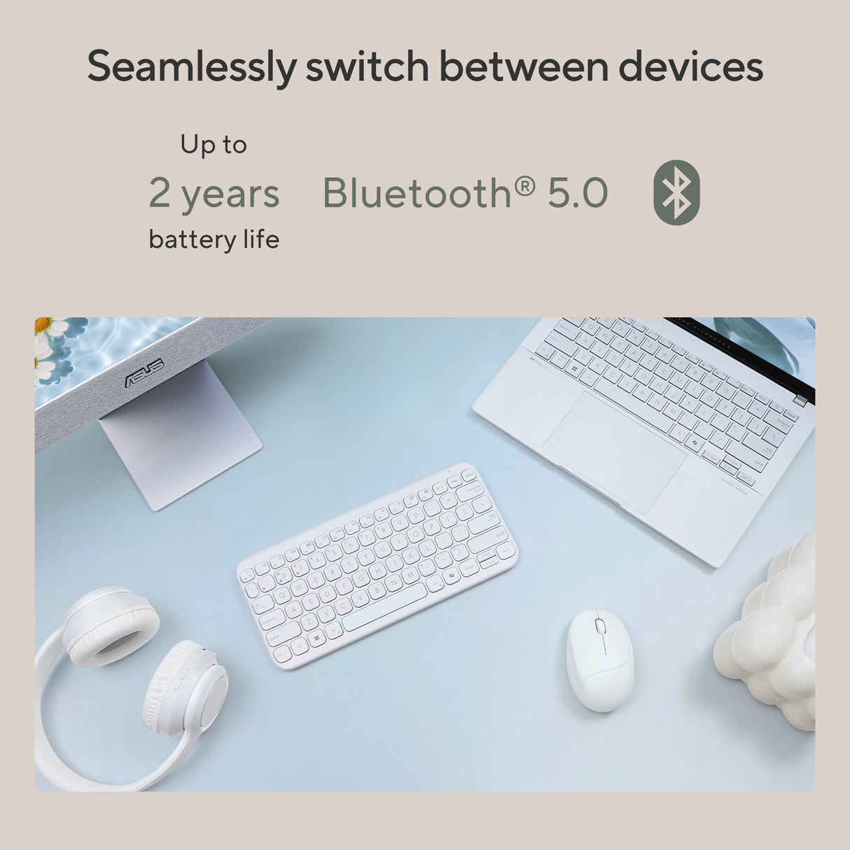 ASUS Marshmallow KW100 keyboard Home Bluetooth Green