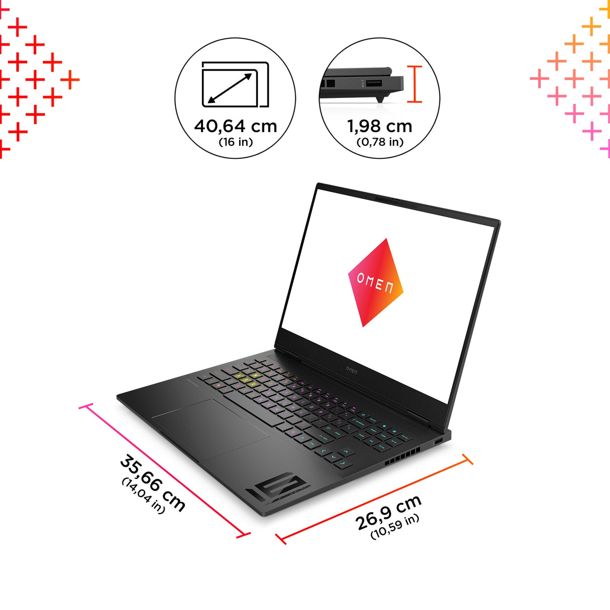 HP OMEN 16-u0004na Intel® Core™ i7 i7-13700HX Laptop 40.6 cm (16") 2K 16 GB DDR5-SDRAM 1 TB SSD NVIDIA GeForce RTX 4060 Wi-Fi 6E (802.11ax) Windows 11 Home Black
