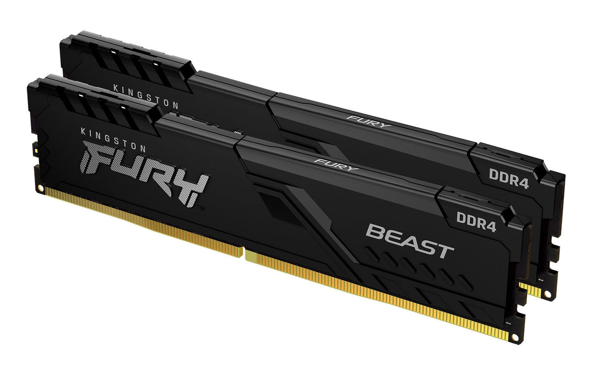 Kingston FURY Beast Mémoire système DIMM DDR4 16 Go (2 x 8 Go) 3 600 MHz Noir Dissipateur thermique