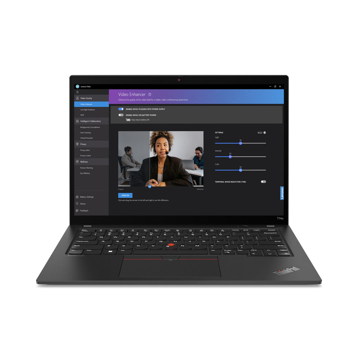 Lenovo ThinkPad T14s Gen 4 (Intel) Intel® Core™ i7 i7-1355U Laptop 35.6 cm (14") WUXGA 16 GB LPDDR5x-SDRAM 512 GB SSD Wi-Fi 6E (802.11ax) Windows 11 Pro UK English Black