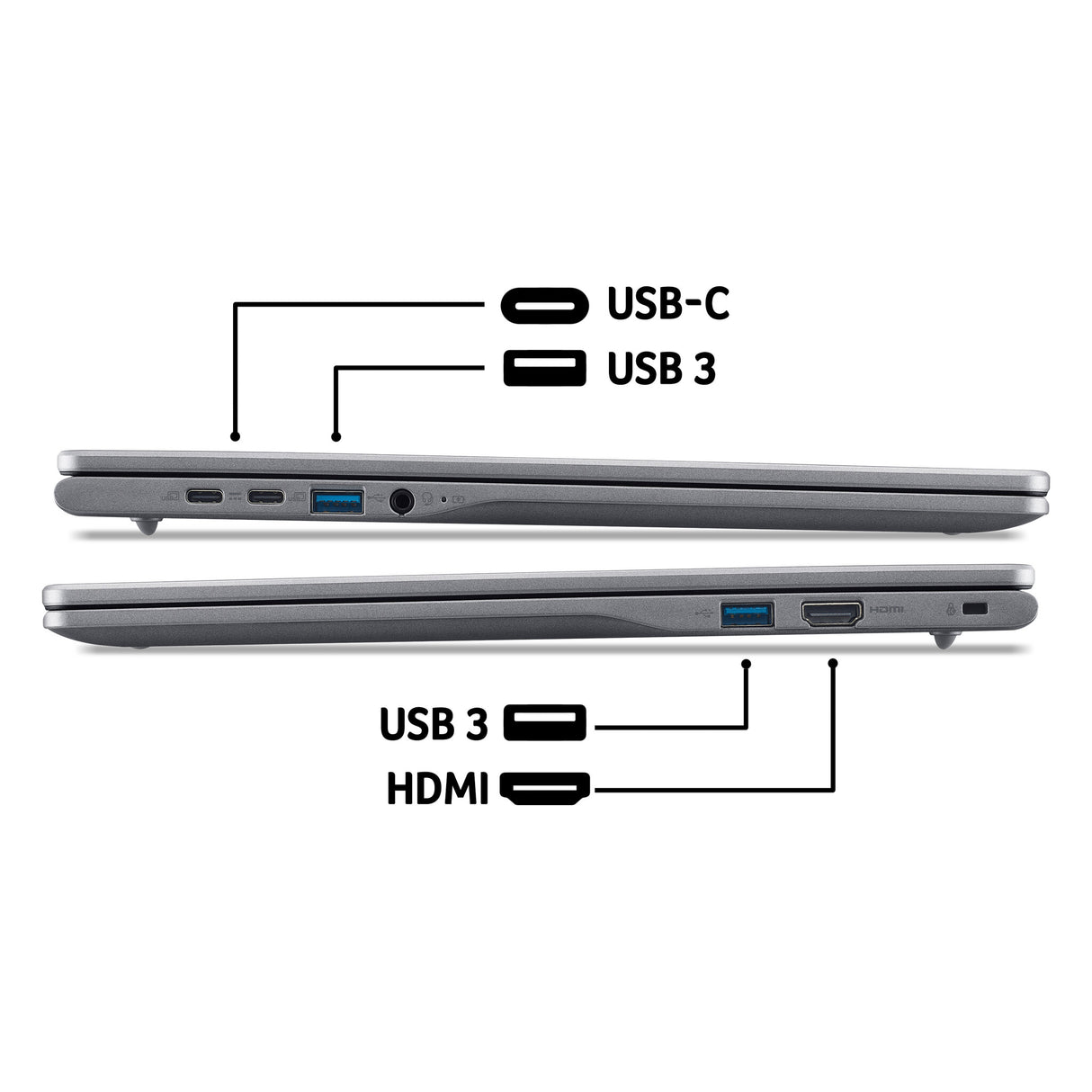 Acer Chromebook Plus 516 CB516‑1H – 16" WUXGA (1920×1200) 60Hz, Intel Core i3‑1315U, 8GB LPDDR5X, 128GB UFS, ChromeOS Laptop