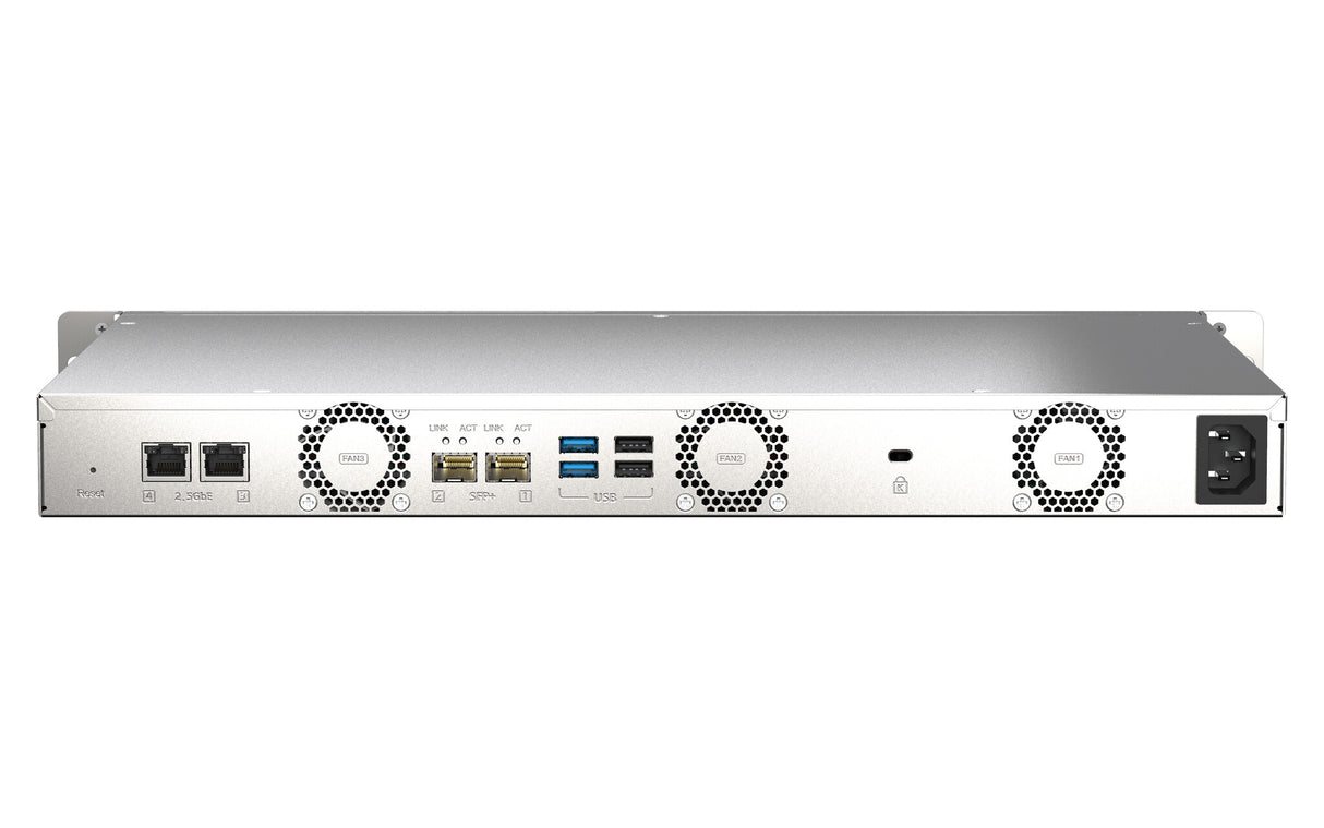 QNAP TS-435XEU NAS Rack (1U) Marvell CN9131 4 GB DDR4 0 TB QNAP QTS Black, Grey