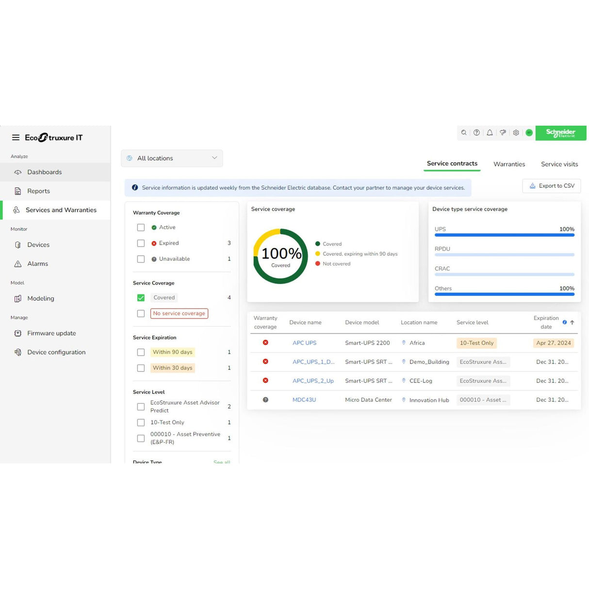 APC Subscription, Ecostruxure IT Expert, 3 years, 100 nodes, Digital, Remote monitoring and management of Data Centers.