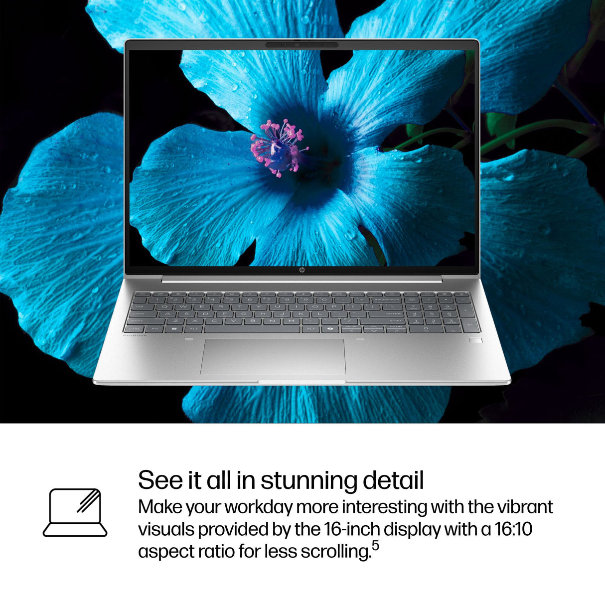 HP ProBook 4 G1iR Intel Core 5 120U Laptop 40.6 cm (16") WUXGA 8 GB DDR5-SDRAM 256 GB SSD Wi-Fi 6E (802.11ax) Windows 11 Pro Silver