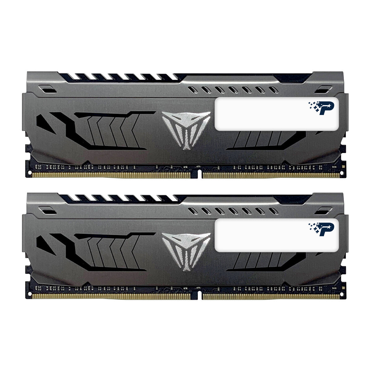 Kit de memoria del sistema Patriot Viper Steel DDR4 de 16 GB (2 x 8 GB) de 3200 MHz con escudo térmico gris plomizo