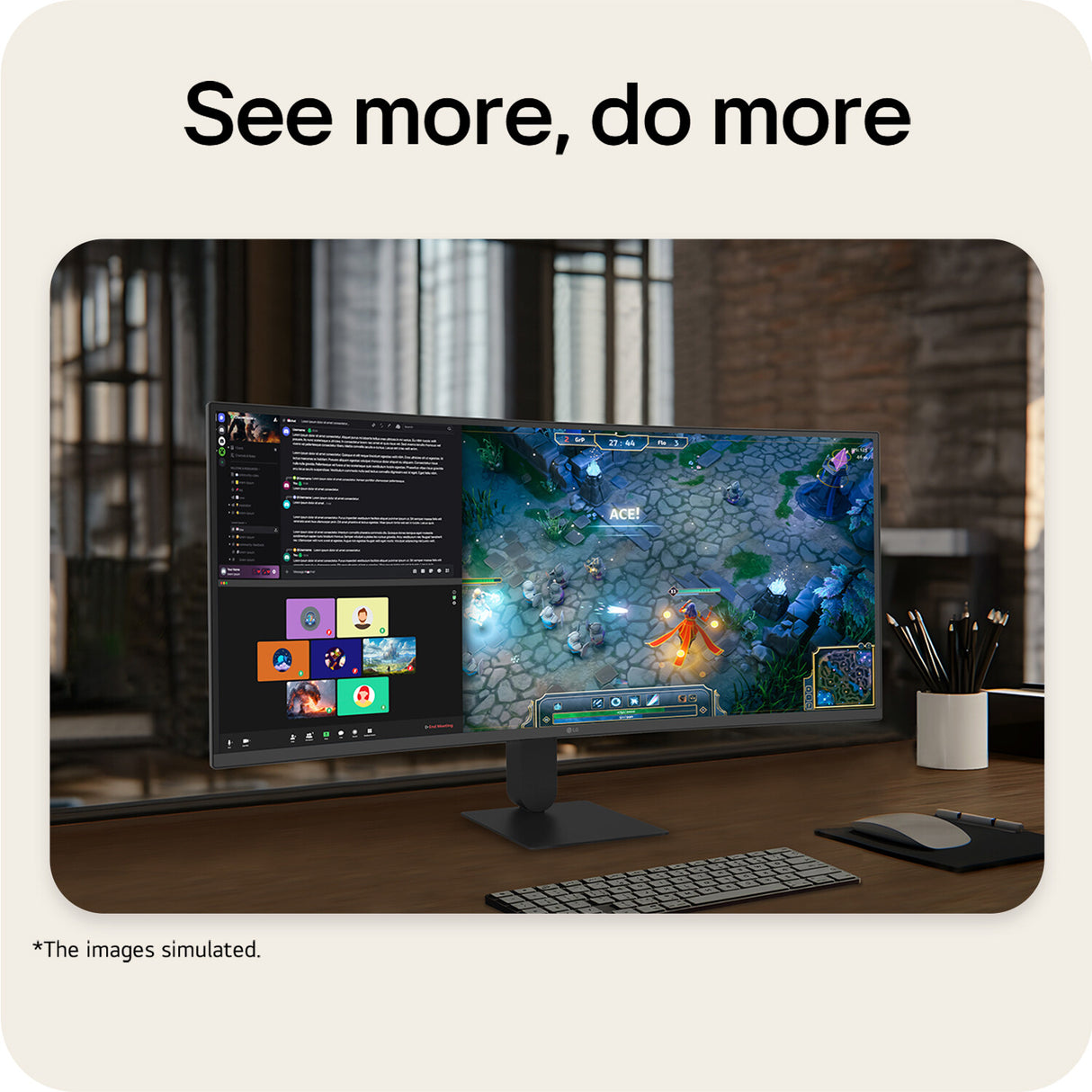 LG UltraWide™ U6 34U640B-B.AEK, 34-inch WQHD Curved (1800R) 144Hz Monitor, HDR10 and 99% sRGB, AMD FreeSync™ Premium
