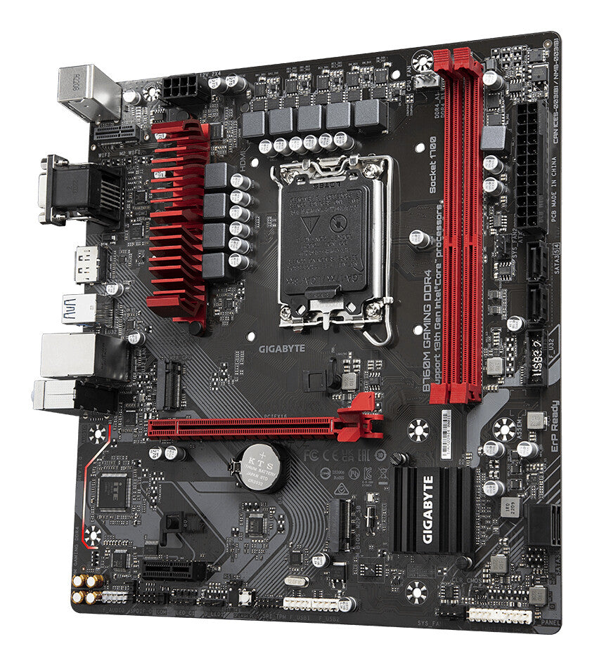 GIGABYTE B760M GAMING DDR4 Motherboard - Supports Intel Core 14th Gen CPUs, 6+2+1 Phases Digital VRM, up to 5333MHz DDR4 (OC), 2xPCIe 4.0 M.2, 2.5GbE LAN, USB 3.2 Gen1