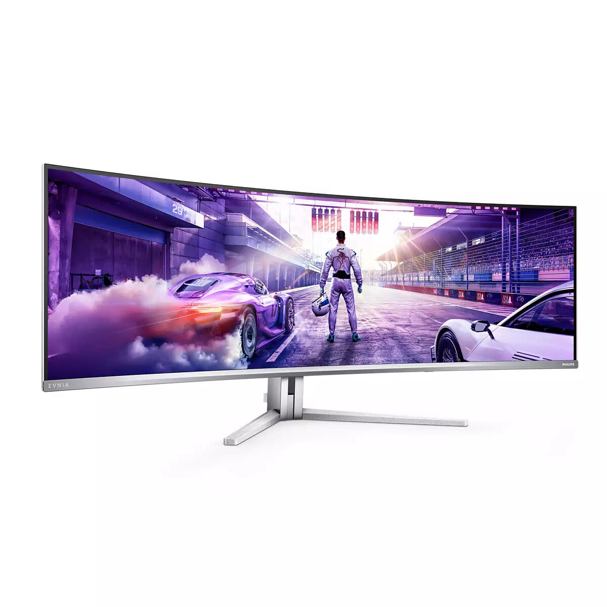 Philips Evnia 8000 49M2C8900L/00 computer monitor 124.2 cm (48.9") 5120 x 1440 pixels Dual QHD QD-OLED White