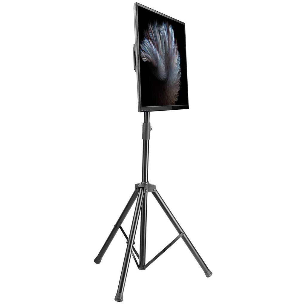 Manhattan Tripod Floor Mount for TV & Monitors, Stand Assembly, For screens: 37" to 65", VESA compatibility: all between 200x200 to 600x400mm - check the dimensions of the four mounting holes on back of screen to ensure it fits, Max 35kg, Black, LFD, Brac