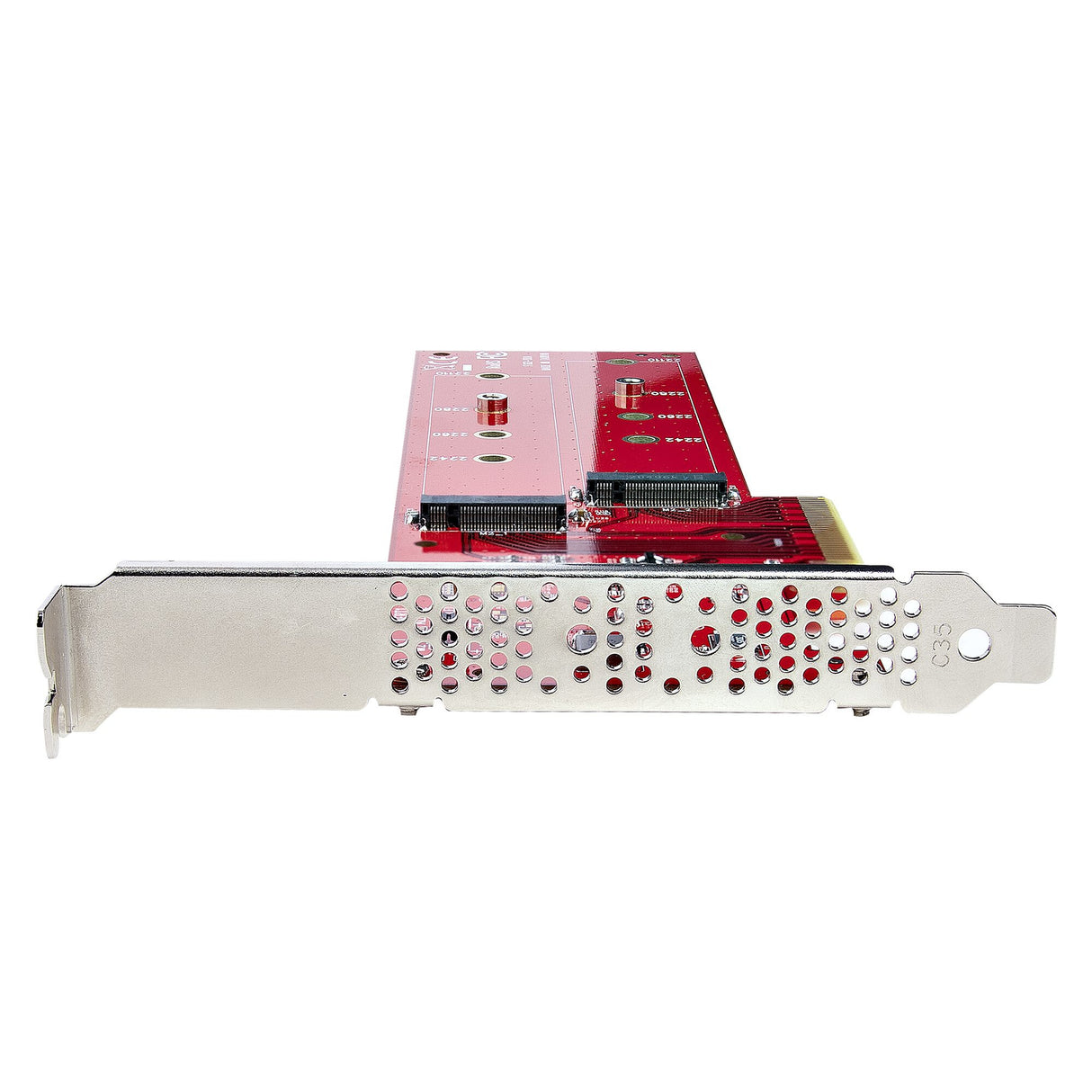 StarTech.com Dual M.2 PCIe SSD Adapter Card, PCIe x8 / x16 to Dual NVMe or AHCI M.2 SSDs, PCI Express 4.0, 7.8GBps/Drive, Bifurcation Required - Windows/Linux Compatible