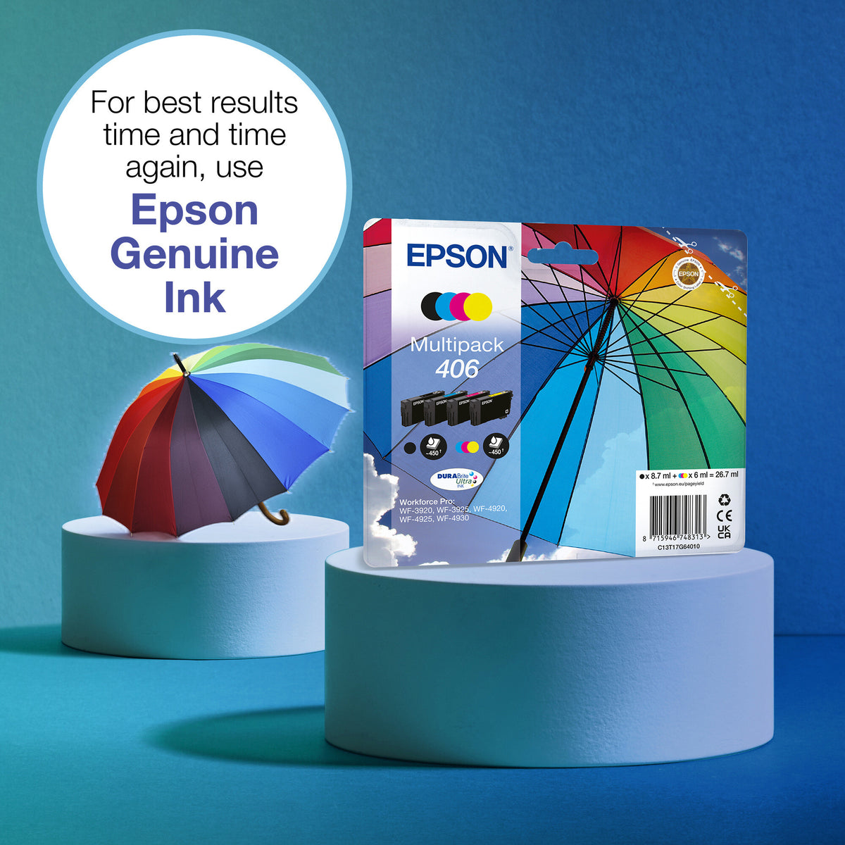 Epson Multipack 4-colour 406 Umbrella DURABrite Ultra EasyMail Ink