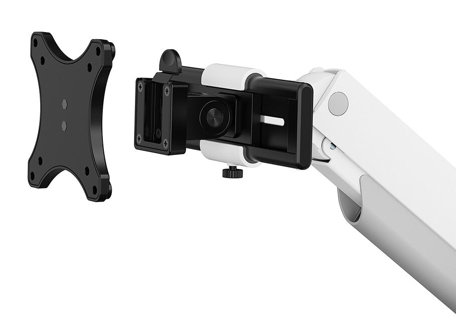 Neomounts DS65S-950WH2 Monitor arm 24-34" - gas spring - Topfix - multi-adjustable - 180°-stop