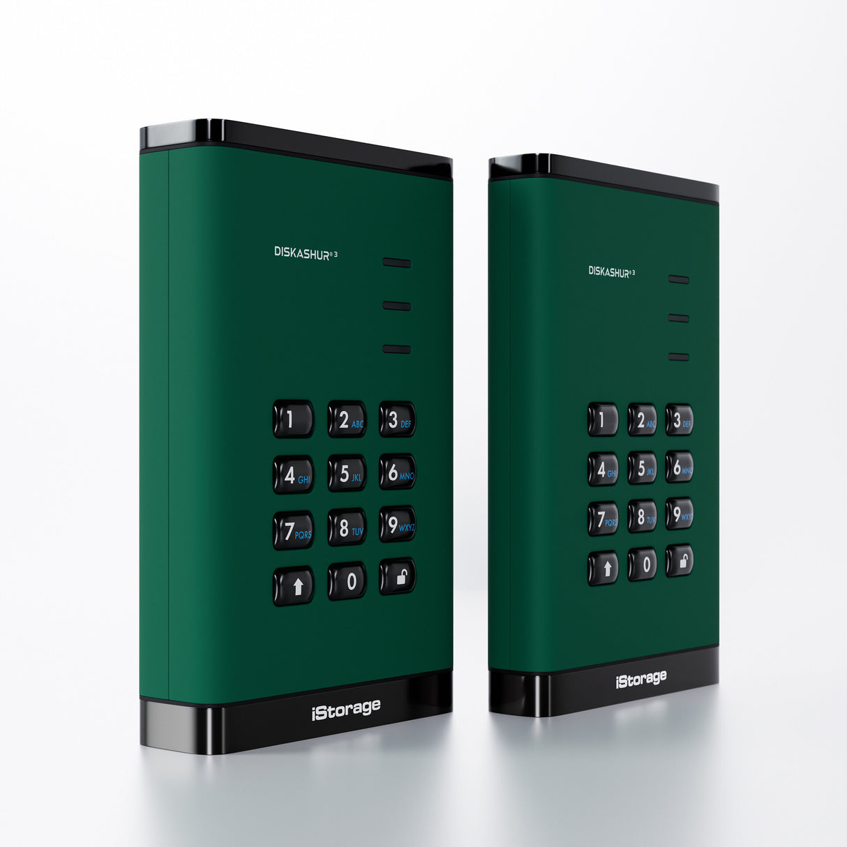 iStorage diskAshur³ HDD 5TB Green | Secure Portable Hard Drive | FIPS 140-3 Level 3 Complaint |Common Criteria EAL 5+ | PIN protected | AES-XTS 256-bit hardware encryption | GDPR, TAA Compliant | Dust/Water Resistant |